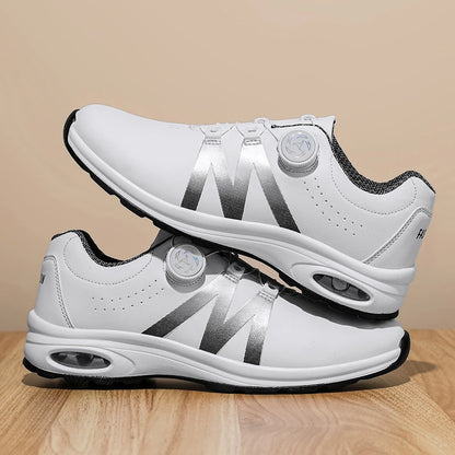 Golf Shoes Air Cushion Men Sports Running Driving Shoes Breathable Lightweight Comfortable Athletic Nonskid Rotating Sneakers