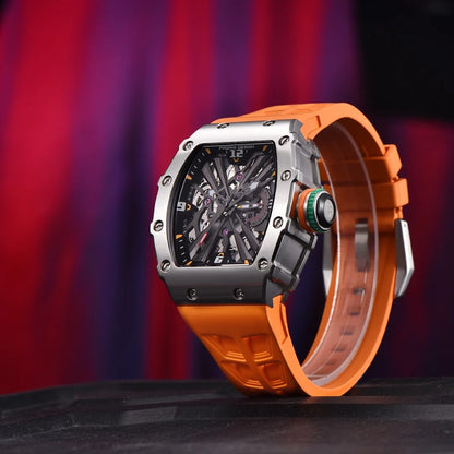2026 New PAGANI DESIGN Men's Quartz Watches VH65 Movt Skeleton Dial 100M Waterproof Sport Rectangle Sapphire Glass Watch for Men
