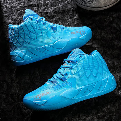 The youth actual combat basketball shoe movement outdoor comfortable cushioning wear-resisting fashion breathable high quality