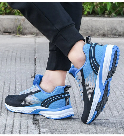 BONA New Popular Style Men Running Mesh Weaving Upper Sport Shoes ventilate Jogging Walking Sneakers Lace Up
