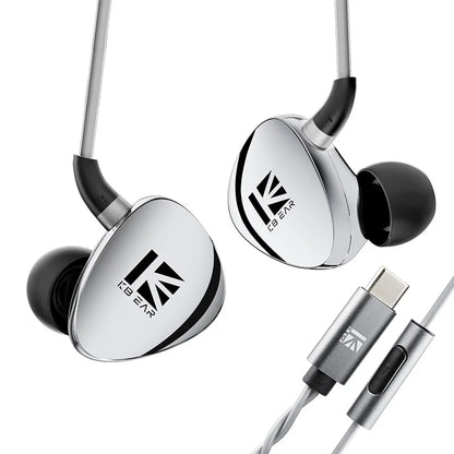 KBEAR TB01 Chrono IEMS – Écouteurs intra-auriculaires filaires avec basses profondes, casque de jeu pour le streaming en direct, boîtier entièrement métallique en alliage de zinc