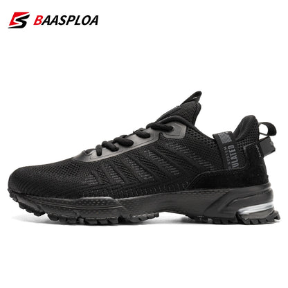 Baasploa – baskets de course pour hommes, grande taille 41-48, nouvelles chaussures de sport en maille respirante, chaussures classiques décontractées, antidérapantes, confortables pour l'extérieur