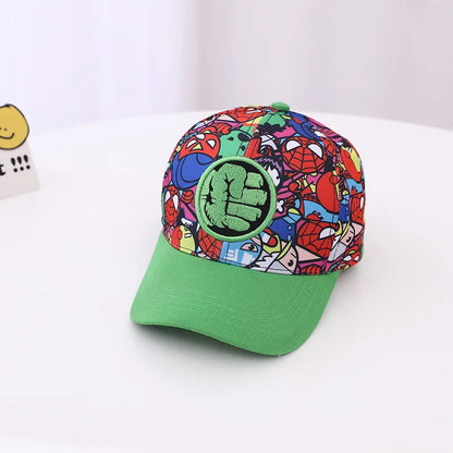 Avengers Iron Man Spiderman Hulk Captain America Baseball cap Cosplay Hat Kids Child Canvas Embroidery Hat Peaked Cap Adjustable