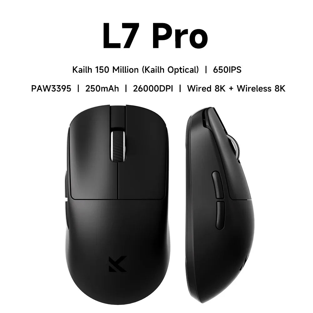 MCHOSE L7 Ultra+ Medium Large Hand Mouse Game E-Sports PAW3950 Wireless Three Mode Lightweight Office Dual-Drive Computer Mouse
