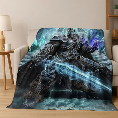 WOW World of Warcraft Arthas Demon Illidan Sylvanas flanelasta odeja, udobna in mehka odeja za dom, spalnico, posteljo, kavč, darilo