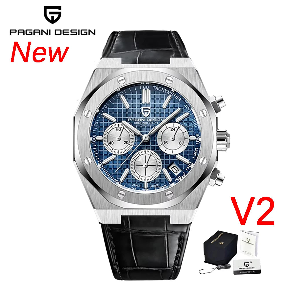 Pagani Design 2026 New Vk63 Fashionable Men V2 Quartz Chronograph Luxury Sapphire Stainless Steel Waterproof Sport 20Bar Luminou
