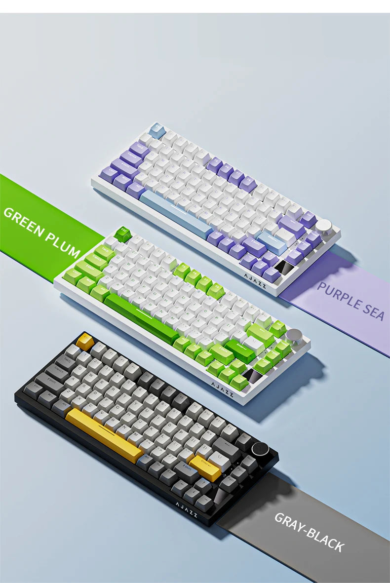 AJAZZ AK820 Mechanical Keyboard 70% Compact Wireless Keyboard, Tri-Mode Bluetooth RGB Hot-Swappable Mechanical Keyboard for PC, Mac & Laptop