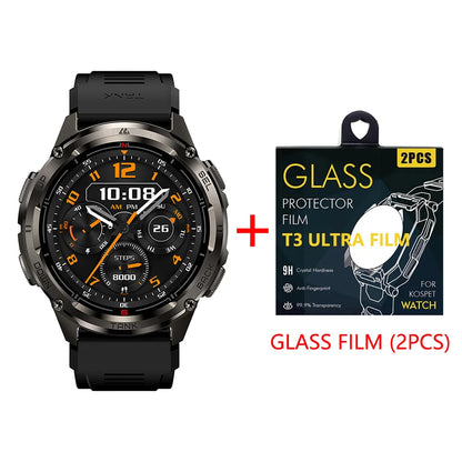 Ceas inteligent KOSPET TANK T3 Ultra 2 pentru bărbați, cu GPS, din oțel inoxidabil, rezistent la apă până la 50 m, IP69K, monitor de sănătate, compatibil cu Android și iOS