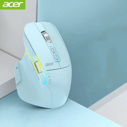 Acer Omr225 Gamer Mouse 3-mode Bluetooth Wireless Mouse Dual Scroll Ergonomic Mouse Custom Programming Gaming Mice Office Mice