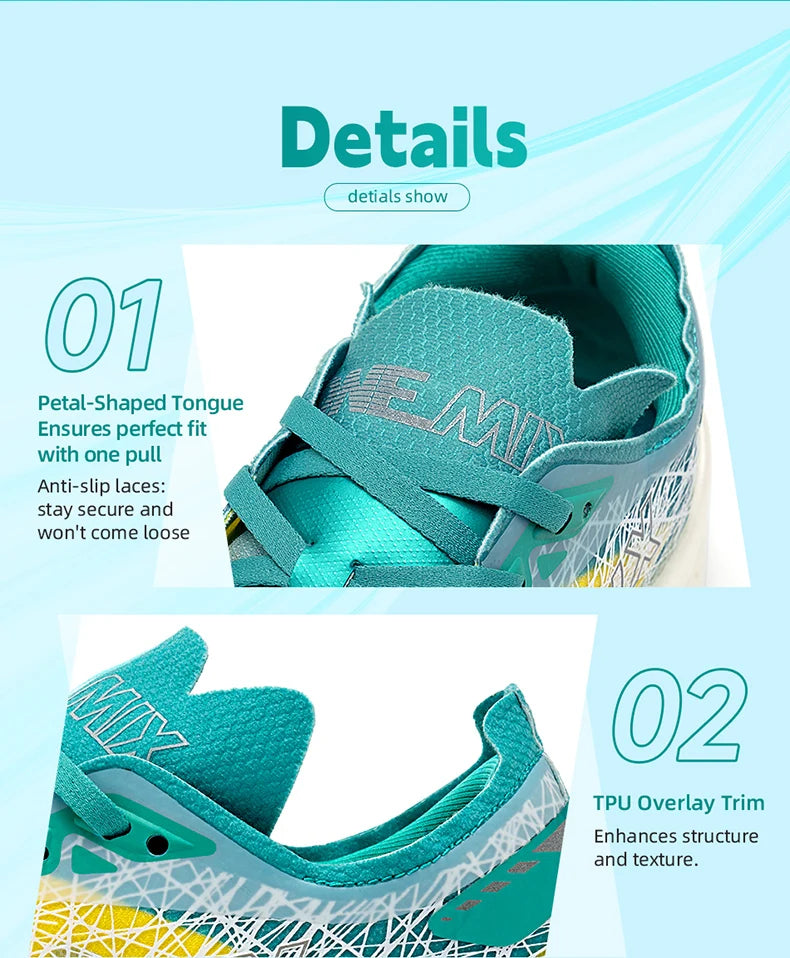 ONEMIX Carbon Plate Running Shoes for Men Shock Absorption Ultra-light Sports Shoes Rebound Outdoor Women Marathon Sneakers