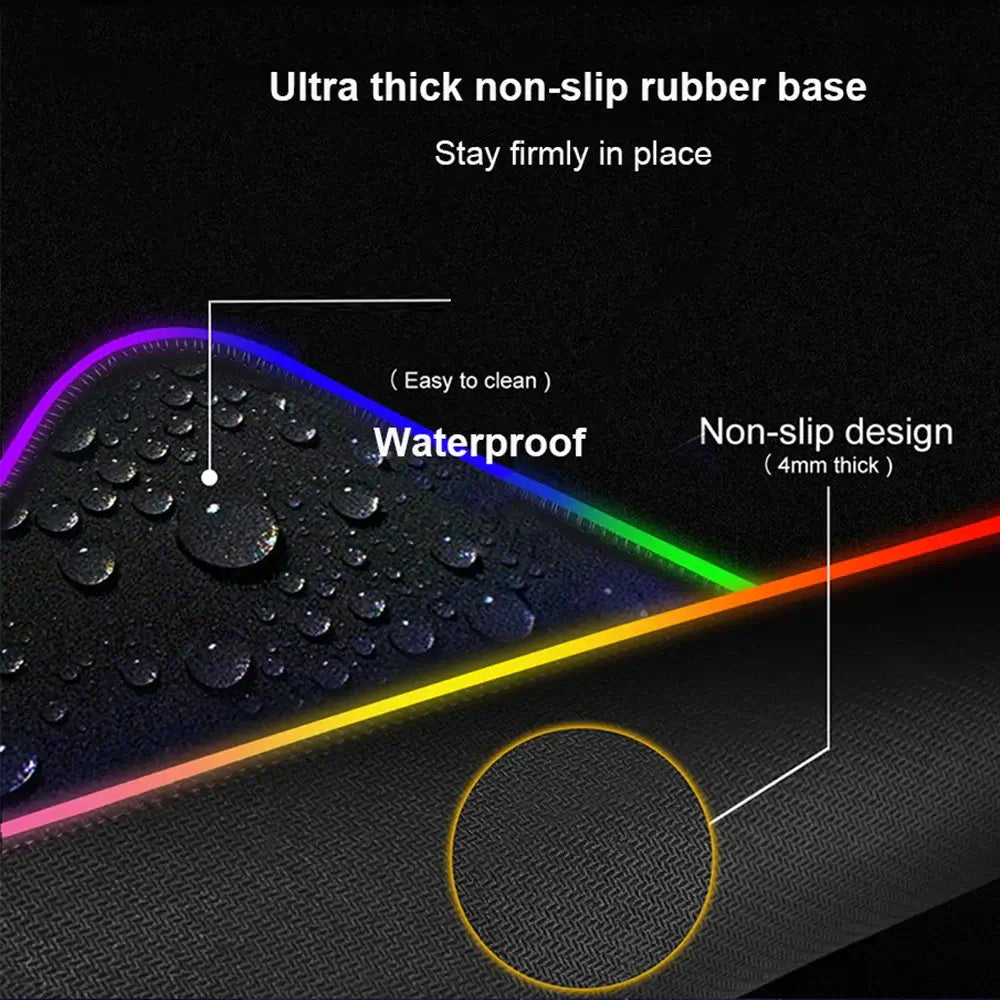 Mouse Pad Gamer Keyboard Pad Overwatch Sombra Desk Mouse Mat LED Carpet Rubber Gaming RGB Notebook Kawaii Mousepad