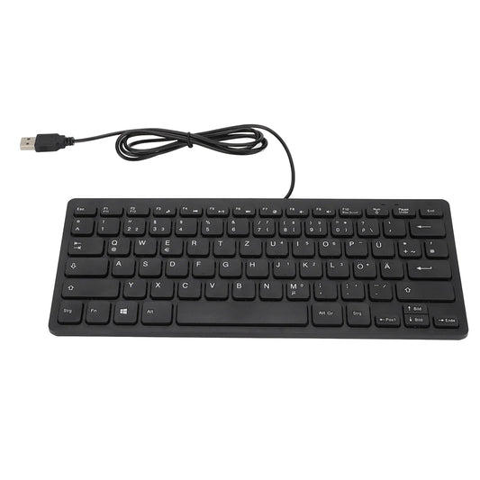 78 Keys German Russian French Keyboard USB Wired Desktop Computer Small Language Keyboard for Home PC Laptop