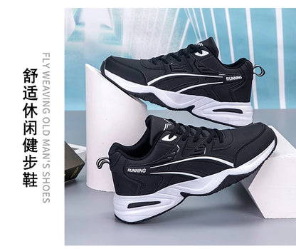 Men's classic retro casual sports shoes Four seasons soft-sole waterproof outdoor youth running shoes breathable light sneakers