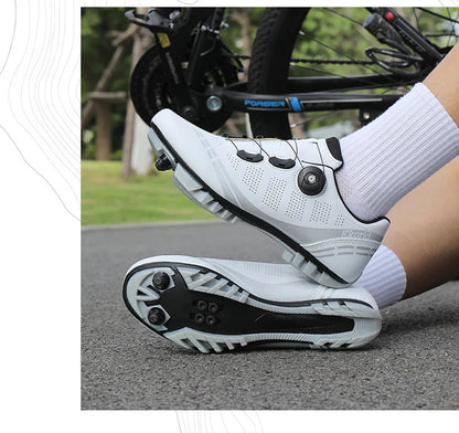 Unisex Cycling Shoes Speed Competitive Cycling Shoes SPD Road Bike Lock Shoes Breathable MTB Mountain Off-Road Cycling Shoes