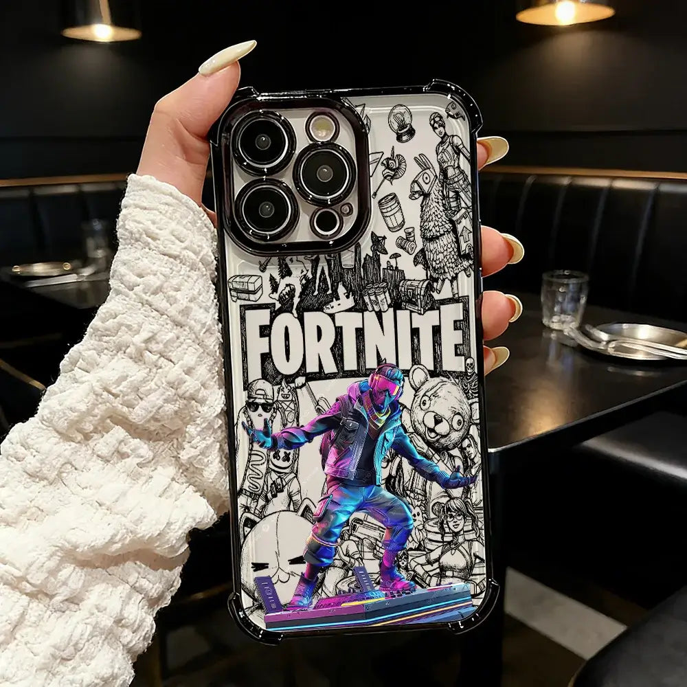 Beliebte FortniteS-Gaming-Handyhülle mit Beschichtung für Samsung S26 S25 S24 S23 S22 S21 S20 FE Note20 Edge Plus Ultra 4G 5G, stoßfest