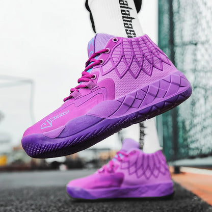 The youth actual combat basketball shoe movement outdoor comfortable cushioning wear-resisting fashion breathable high quality