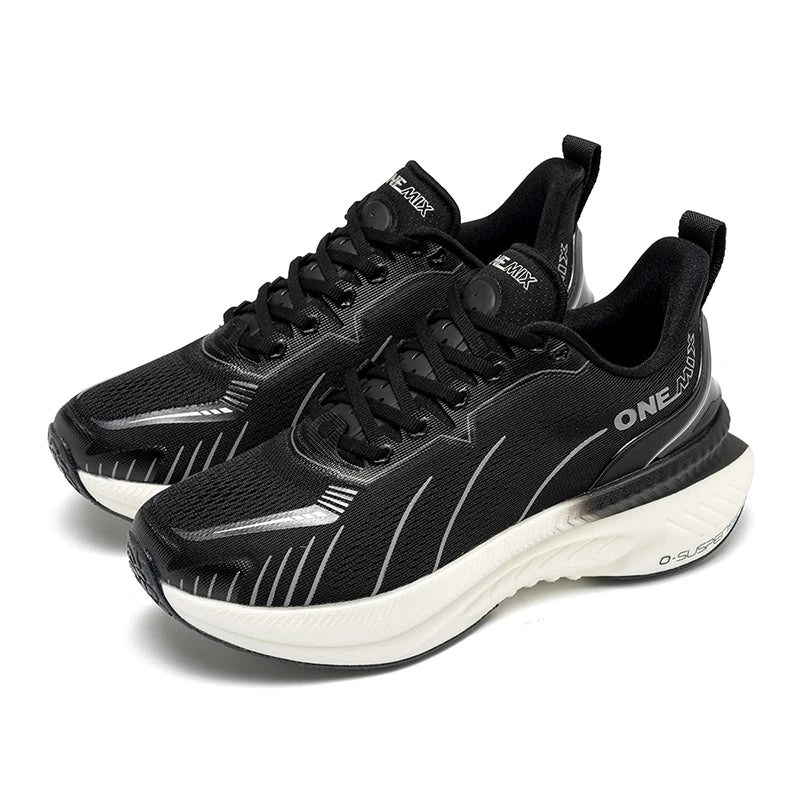 ONEMIX New Cushioning Running Shoes For Men Suitable Heavy Runners Lace Up Sports Women Non-slip Outdoor Athletic Male Sneakers