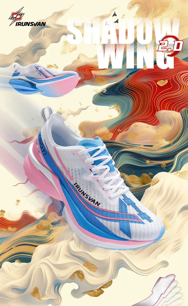 IRUNSVAN Men's Full-Palm Carbon Plate Marathon Road Running Shoes With Quick Rebound And Full Of Power Zapatillsa de deporte