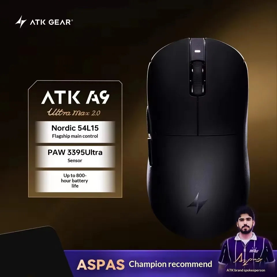 ATK Dragonfly A9 SE Plus Pro Max Ultra Wireless Gaming Mouse NearLink Ultra-lightweight Tri-mode Dual 8K Ergonomic E-sports Mouse
