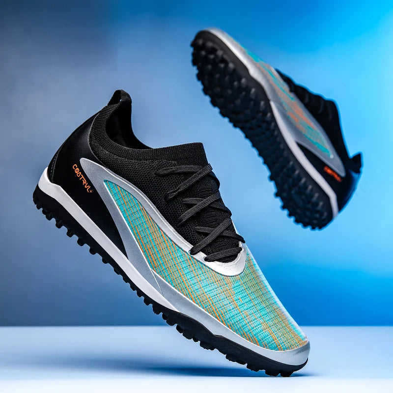 Neue Herren-Fußballschuhe für draußen, atmungsaktive Fußballschuhe für Erwachsene mit rutschfester Sohle, lange Stollen, Sportschuhe für Training, Jungen und Spiel, komfortabel
