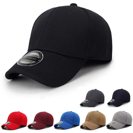 Fitted Full Closed Baseball Cap Men Women Elasticity Hip Hop Caps Hats Fit Visor Snapback Blank Solid Outdoor Sport New Stretch
