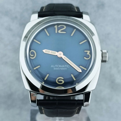 Zegarek męski 46 mm z ręcznym naciągiem, mechanizm Seagull ST3600, szkło szafirowe, wodoodporny, stal nierdzewna 316L, zegarek na zamówienie