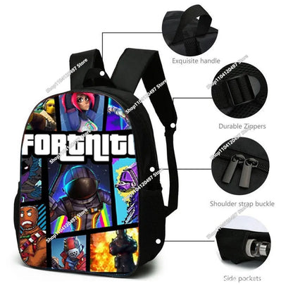Fortnites SchoolBags Boys Girls Backpacks Large-capacity Knapsack High-quality Bookbags Fortress Night Figure Laptop Bag Gift