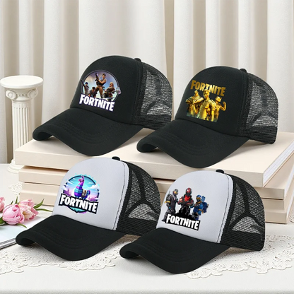 Fortnite Baseball Cap Cartoon Game Printed Hat Kids Summer Breathable Mesh Hat Adjustable Peaked Cap Childrens Birthday Gift