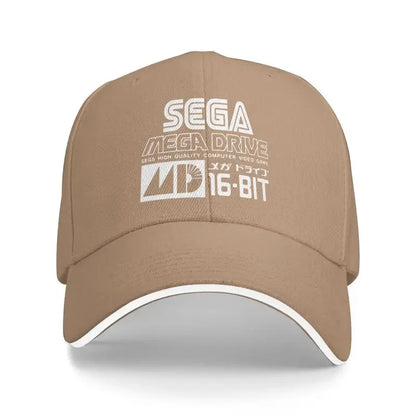 Sega Mega Drive Genesis Japanese Vinyl Baseball Cap Outdoor Sun Hat Sandwich Hat Men Summer Fishing Balaclava Golf Caps