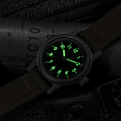 THORN Retro vojenské hodinky 36 mm s strojkem NH35A SHY-043 Sportovní hodinky Unisex Pánské a dámské Luxusní