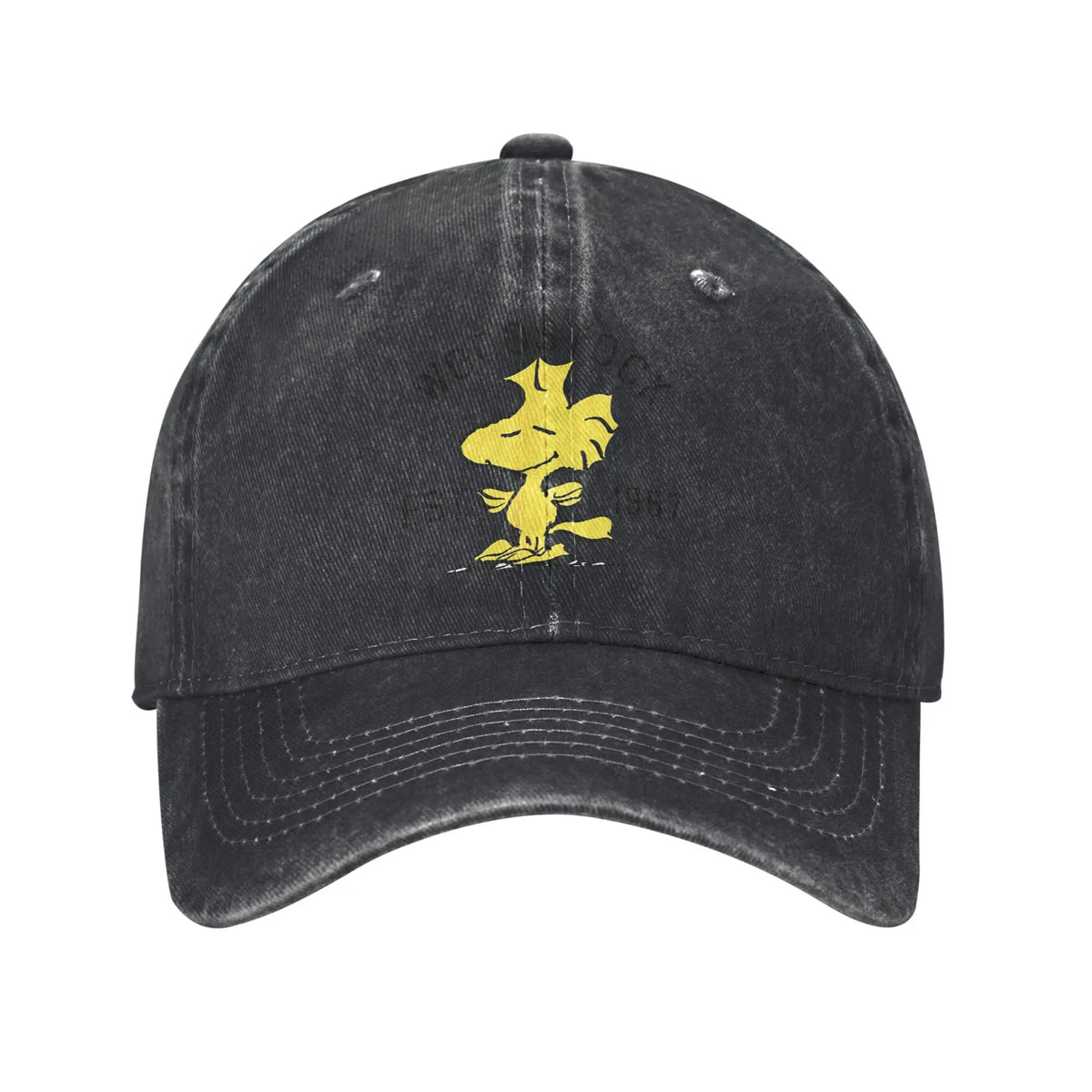 Sleeping Snoopy-baseballkepsar, avslappnad stil, tvättad look, snapback-keps, unisex, utomhus, sommar, justerbar keps