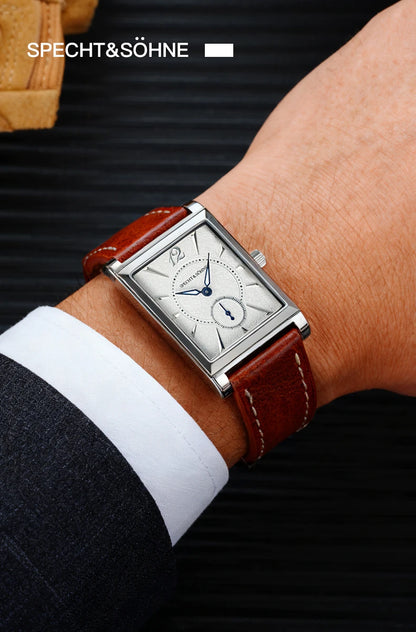 Specht & Söhne 2025 New fashion Square Watch For Men Chronograph Sports Watches Stainless Steel Sapphire Crystal 50M Waterproof