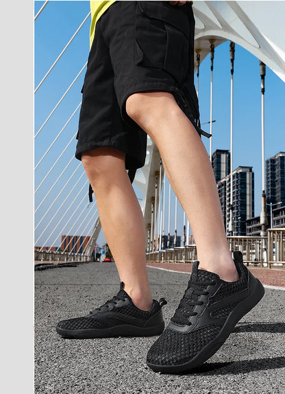 Men's Wide-Design Anti-Slip Casual Shoes Hiking Shoes Barefoot Loafers Multiple Colors Available Breathable Mesh Men's Footwear