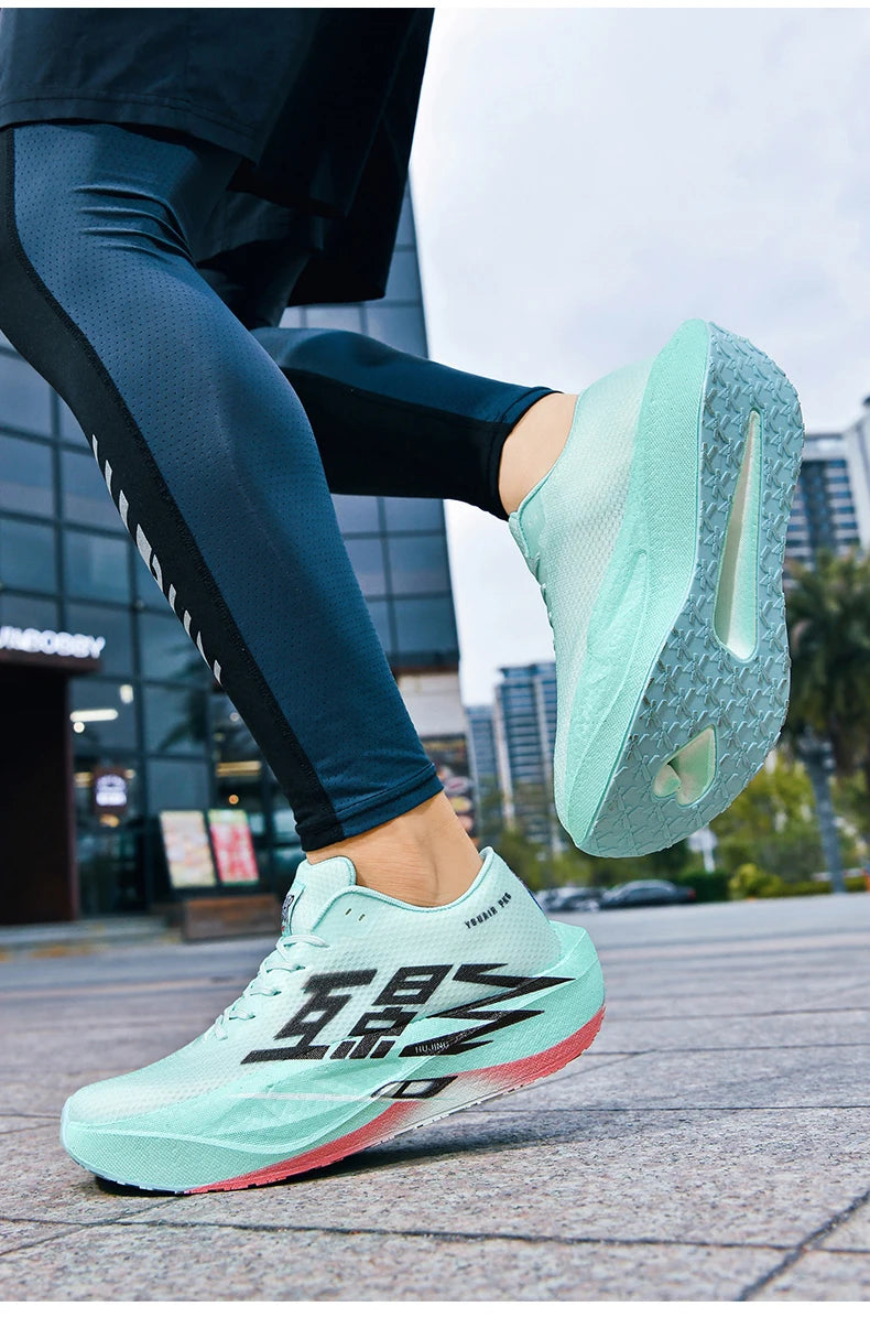Men Sports Carbon Board Speciality Breathable Lightweight Women's Comfortable Athletic Nonskid Sneakers﻿ Marathon Running Shoe
