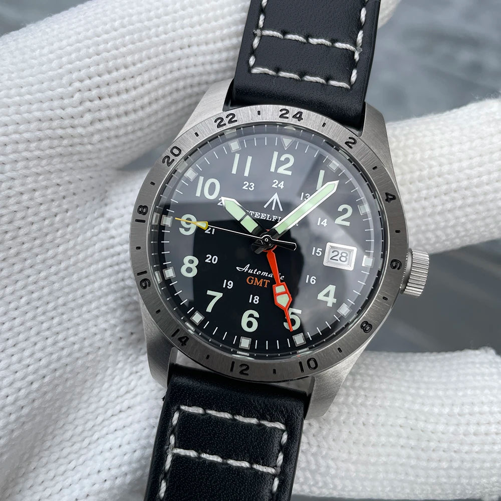 Reloj de pulsera mecánico STEELFLIER Official SF792 GMT con movimiento NH34, luminiscencia Super BGW9 C3, impermeable 200M, reloj de buceo de lujo para hombre