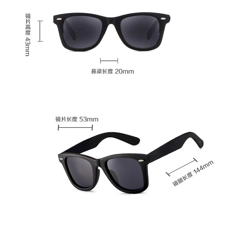 Classic Wayfarer Sunglasses Driving Sunglasses Luxury Fashion Designer Sunglasses Coating UV400 Fishing Eyewear