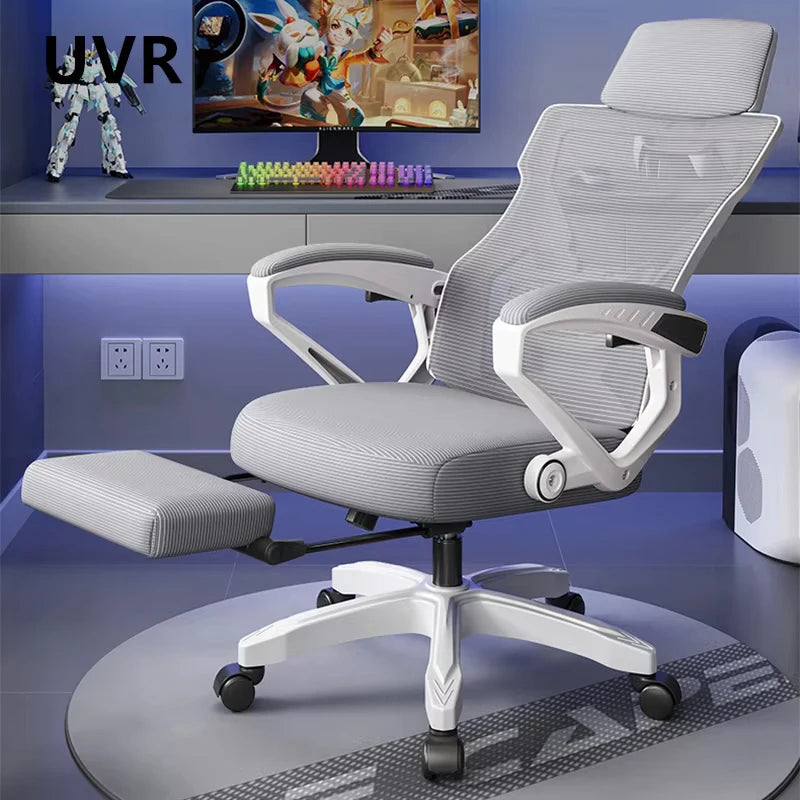 UVR Ergonomic Office Chair High Backrest Adjustable Lift Seat, Comfortable Computer Chair with Armrests, Swivel Executive Desk Chair for Home & Office