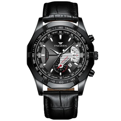 Montre-bracelet à quartz de luxe BINBOND pour homme, lumineuse, étanche, date automatique, en acier inoxydable