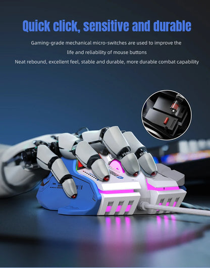 High-end Programmable Gaming Mouse Wired 12800 DPI 12 keys RGB Game Mice for Windows IOS Home Office Laptop PC