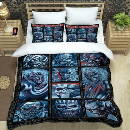 3D Rockband I-Iron-M-Maiden Bettwäsche-Sets – exquisites Bettwäscheset, Bettbezug, Bettwäscheset, luxuriöses Geburtstagsgeschenk