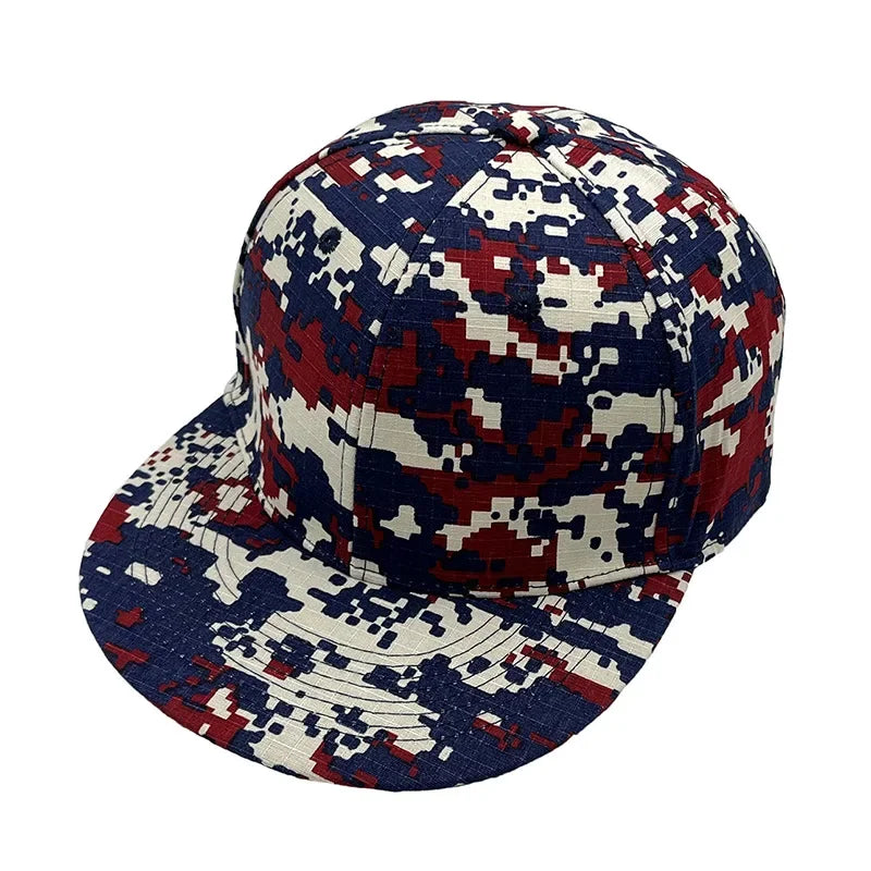 New Digital Print Camo Hip Hop Caps - Harajuku Street Style Flat Brim Baseball Hats Unisex Youth Urban Fashion