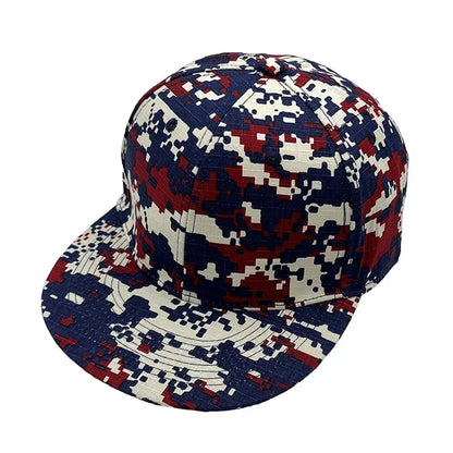 New Digital Print Camo Hip Hop Caps - Harajuku Street Style Flat Brim Baseball Hats Unisex Youth Urban Fashion