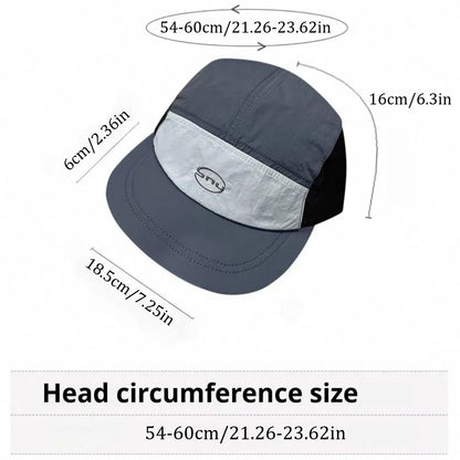 Korean Letter Embroidery Baseball Cap - Peaked Hat, Breathable Mesh Quick Drying UV Protection, Simple ins Style Lightweight