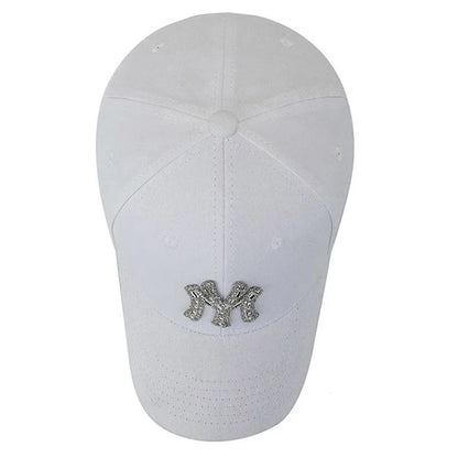 MY Rhinestone-kasket til kvinder – forår og efterår – streetwear, casual, udendørs, Duck Tongue-kasket, mode, alsidig baseballkasket, solskærm
