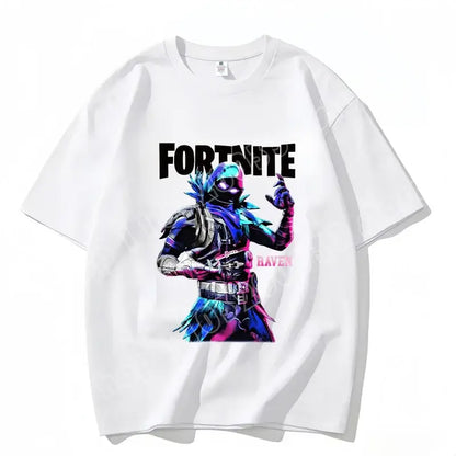 „Fortnite“ apvalios iškirptės marškinėliai, unisex suaugusiesiems, žaidimo šokių stiliaus, nauji, iš grynos medvilnės, trumpomis rankovėmis, puikiai tinka kasdienai ir atostogoms
