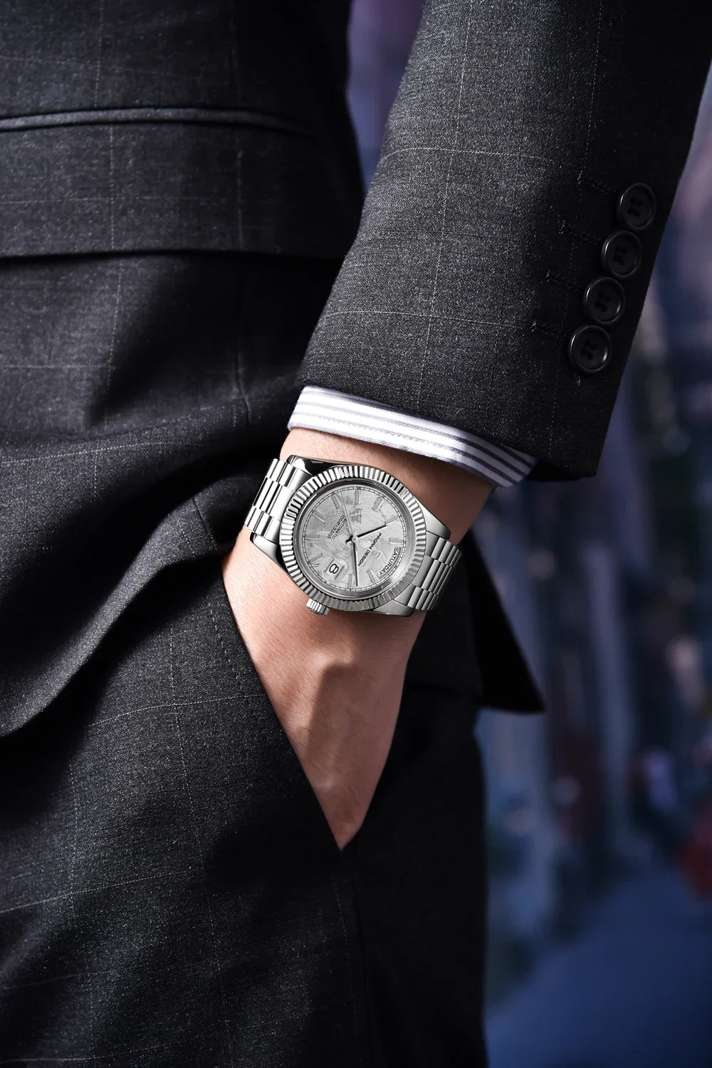 PAGANI DESIGN DD40 herenhorloge – Model in roségoud, luxe mechanisch polshorloge, automatisch uurwerk, saffierglas met antireflectiebehandeling, waterdicht
