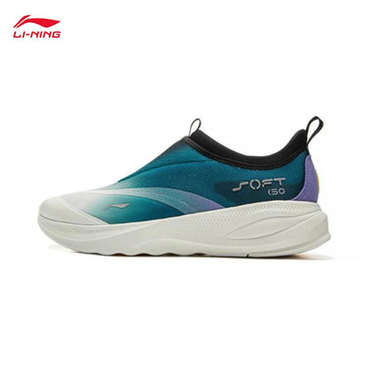 LI-NING SOFT GO 2 Scarpe da camminata da uomo slip-on, morbide, con tacco spesso, comode, resistenti, sportive casual AGLV005