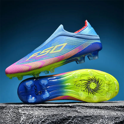 New Men's Soccer Shoes Match Indoor Hot-Selling Outdoor Football Boots Grass Cleats High-Top Futsal Sneakers Non-Slip High-Quality