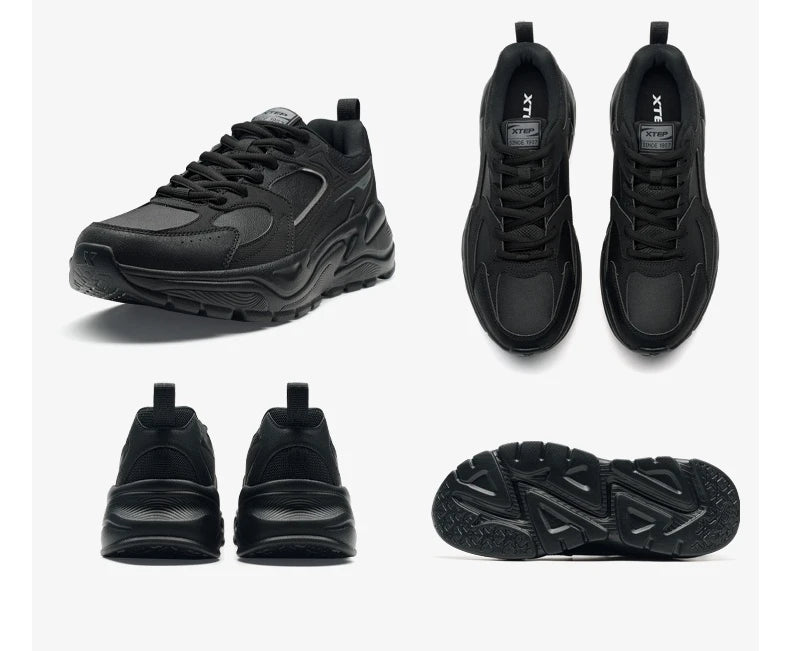 Xtep Men's Casual Shoes Winter Street Style Cushion Lightweight Wear-Resistant Breathable Walking Sneakers 875419320005