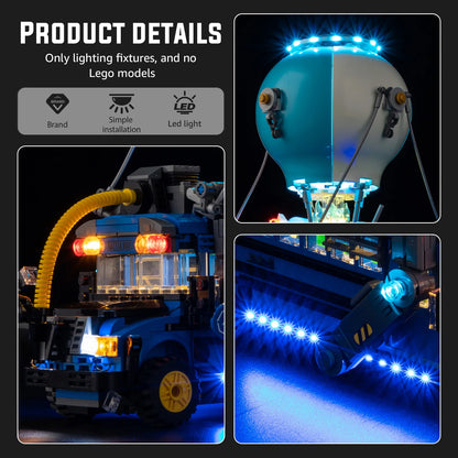 Zestaw oświetlenia LED No Model kompatybilny z klockami konstrukcyjnymi LEGO Fortnite Battle Bus 77073